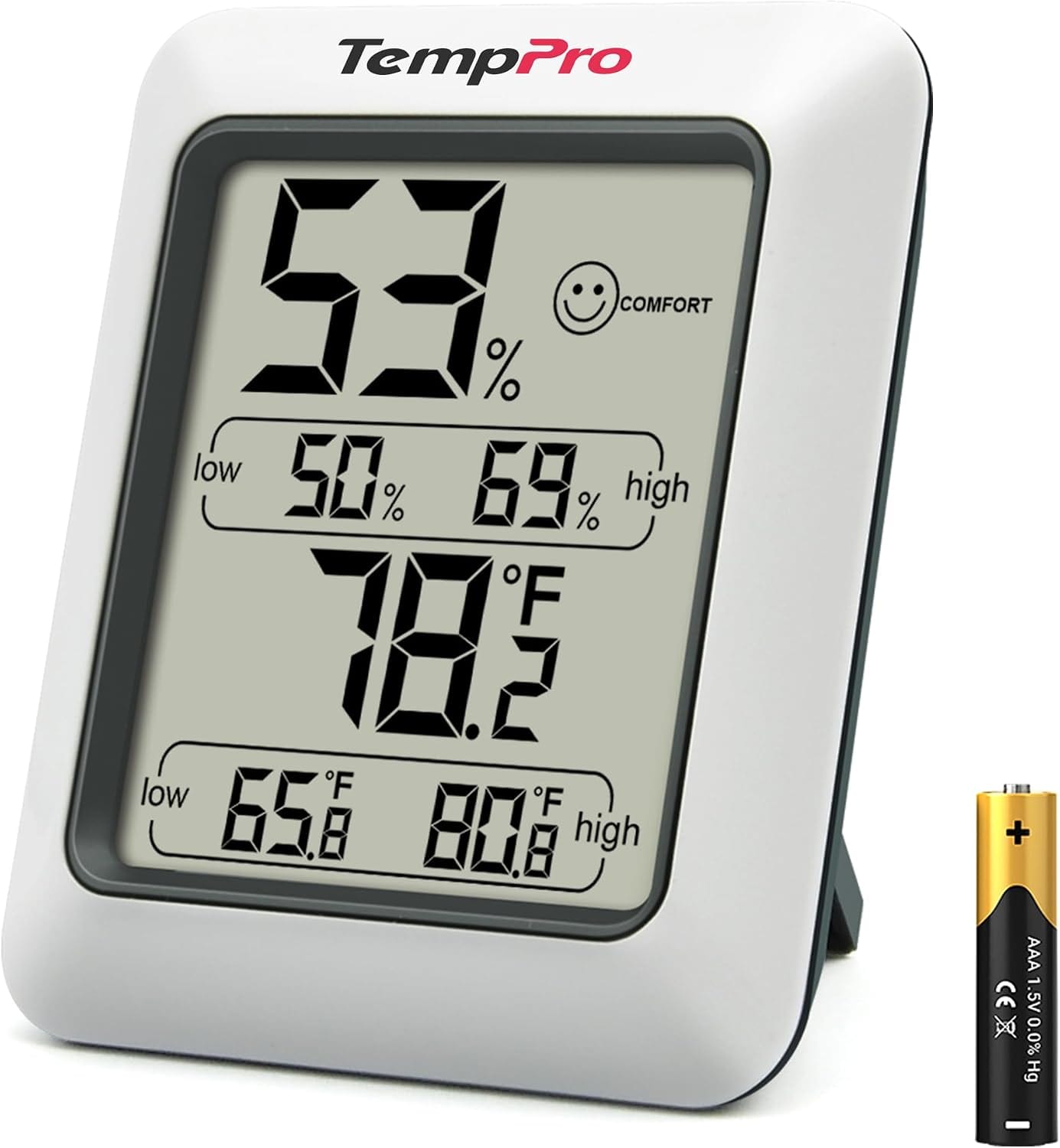 COREBES Digital Hygrometer Indoor Thermometer – Mini Humidity Monitor with Backlight